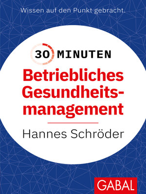 cover image of 30 Minuten Betriebliches Gesundheitsmanagement (BGM)
